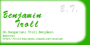 benjamin troll business card