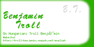 benjamin troll business card